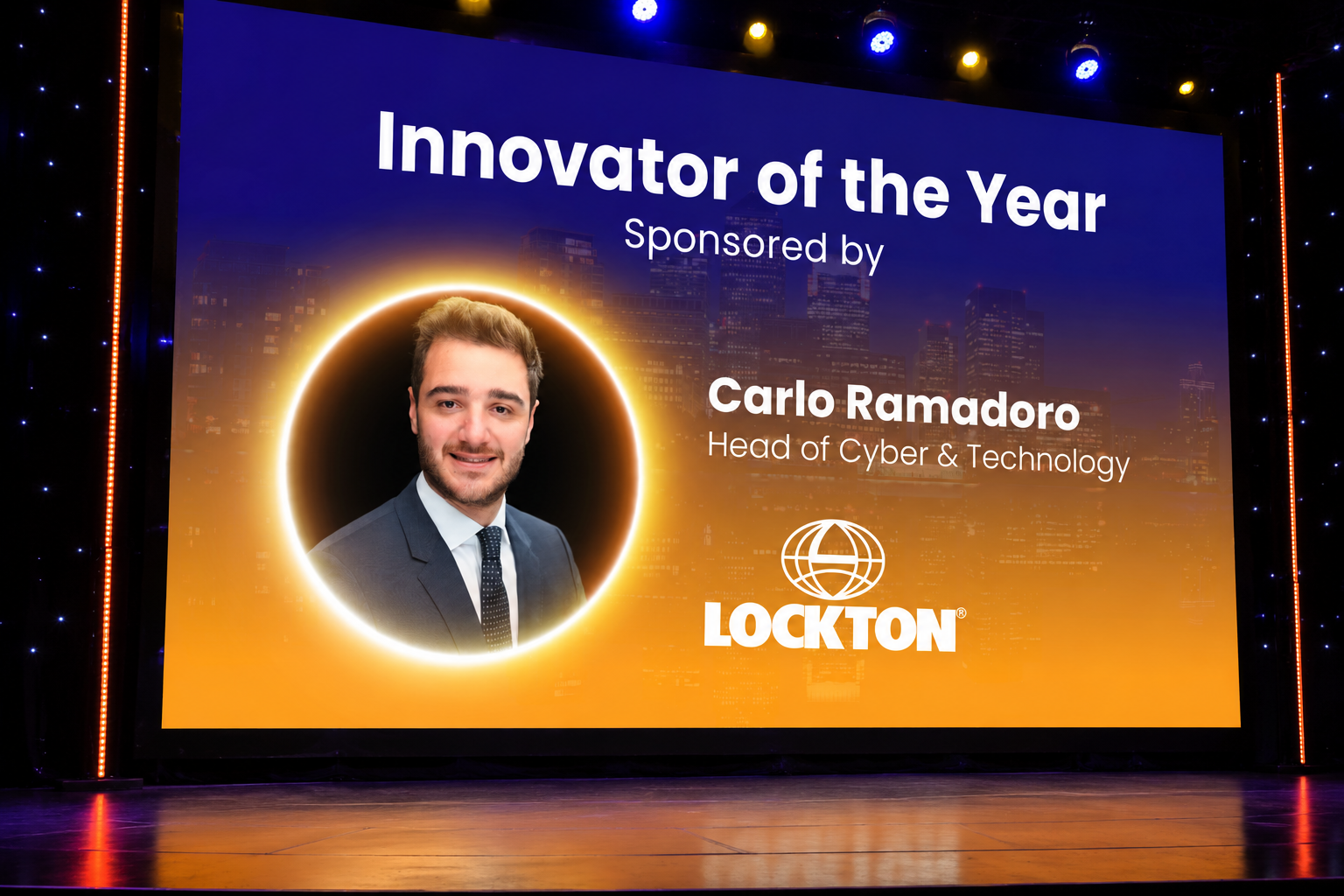 Innovator of the Year award stage